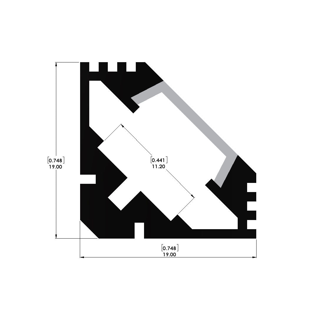 Corner Channel - ALC1006 - LED Channel - Prolume