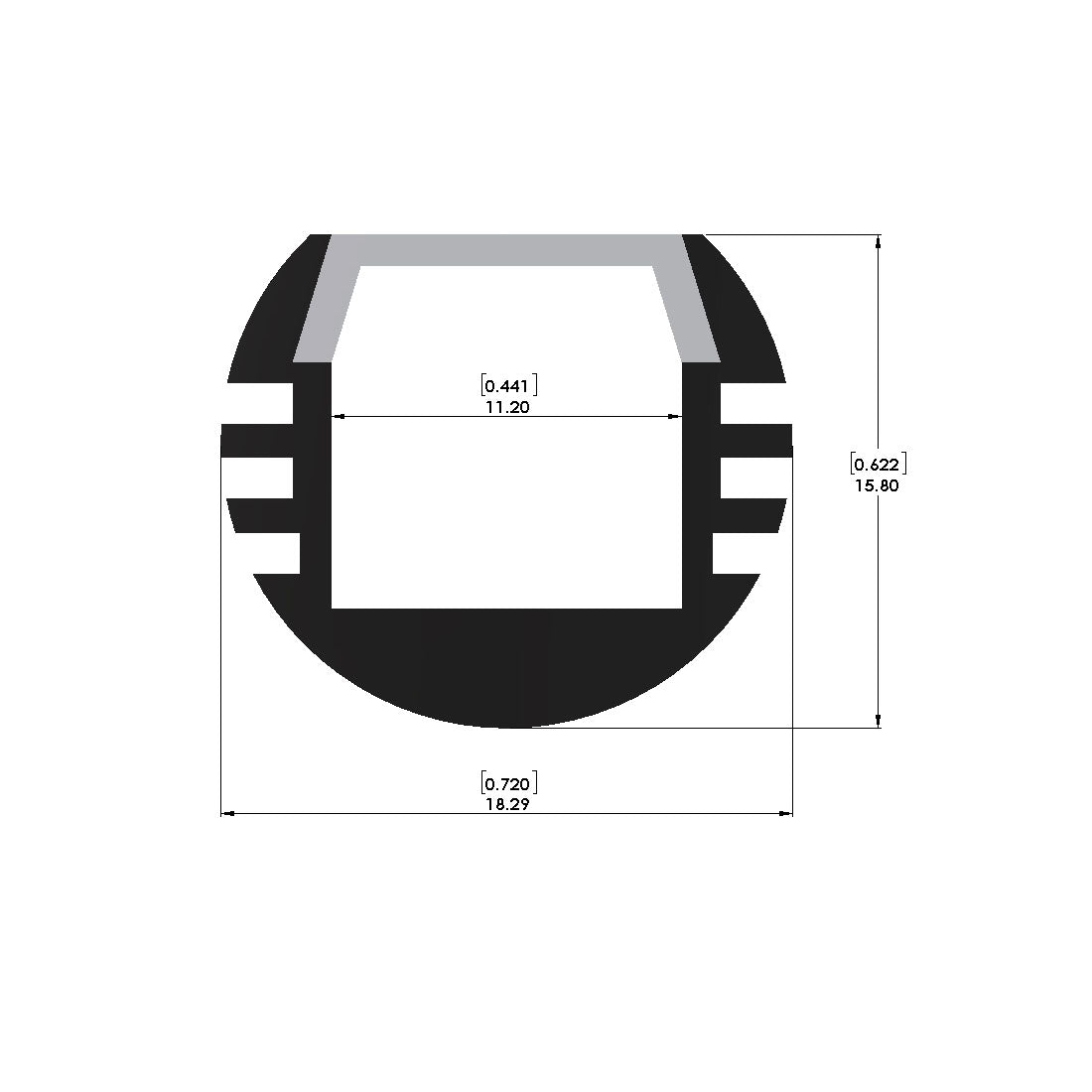 Pendant Channel - ALC1011 - LED Channel - Prolume