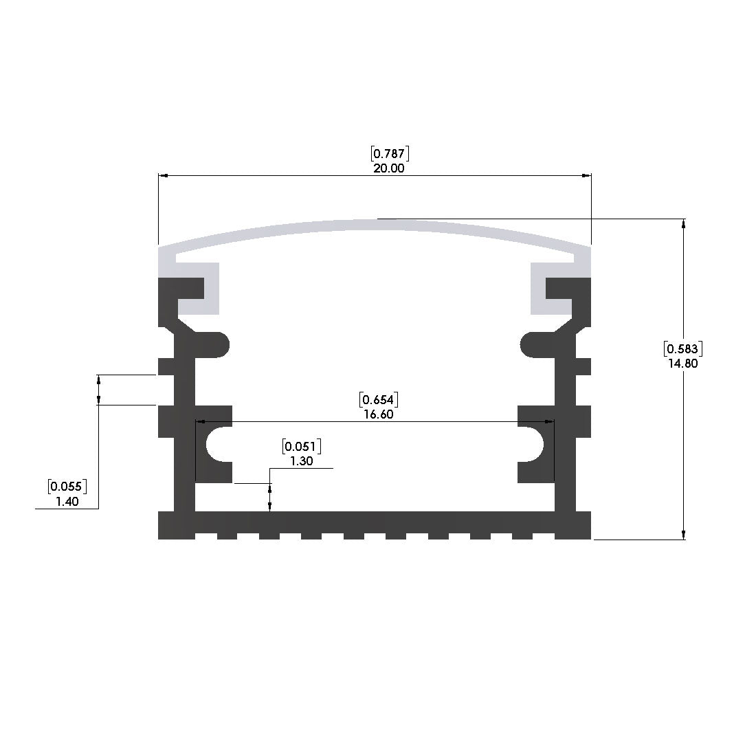 Surface Channel - ALC1012 - LED Channel - Prolume