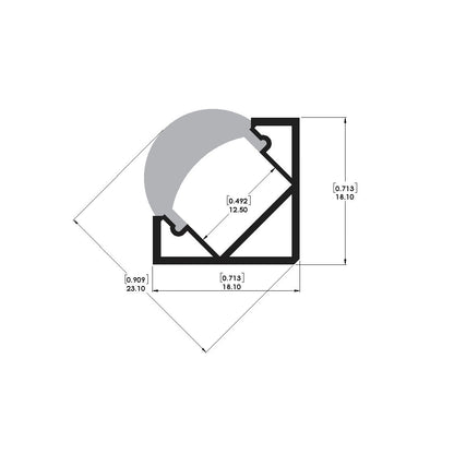 Corner Channel - ALC1022 - LED Channel - Prolume